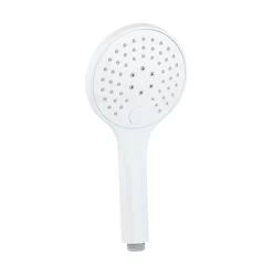 3-Function Round Hand Shower - White