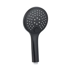 3-Function Round Hand Shower - Matte Black