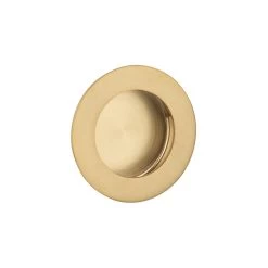 Atley Flush Pull Round - Brushed Brass