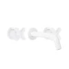 Cross Assembly Taps & Spout Set - White
