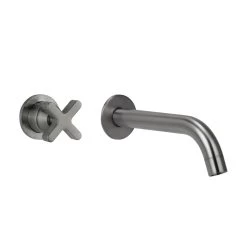 Cross Progressive Mixer & Spout Set - Brushed Gunmetal