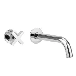 Cross Progressive Mixer & Spout Set - Chrome