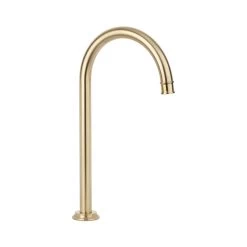 Kingsley Gooseneck Swivel Hob Spout - Brushed Brass