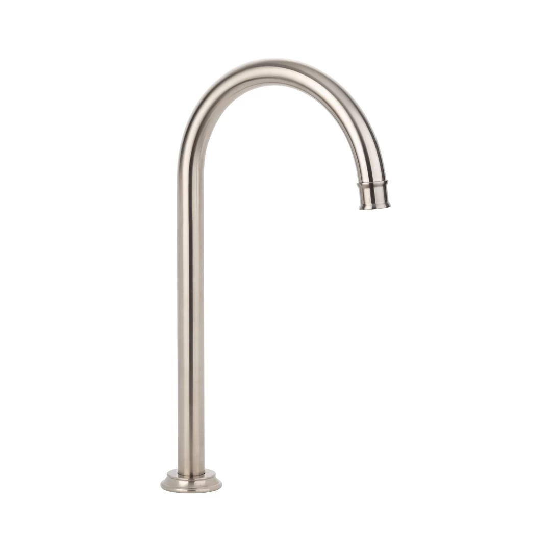 Kingsley Gooseneck Swivel Hob Spout - Brushed Nickel 1 Kingsley Gooseneck Swivel Hob Spout - Brushed Nickel
