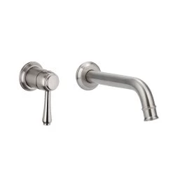 Kingsley Minimal Mixer & Spout Set - Brushed Nickel