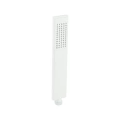 Rounded Rectangle Hand Shower - White