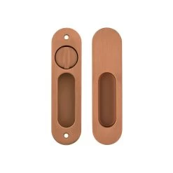 Leroy Sliding Double Door Privacy Set - Brushed Copper