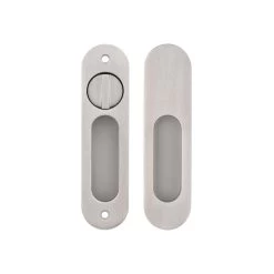 Leroy Sliding Double Door Privacy Set - Stainless Steel