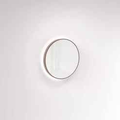 Saanti Handmade Double Trim LED Mirror 600mm - Brushed Copper