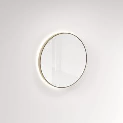 Saanti Handmade Double Trim LED Mirror 800mm – Brushed Brass