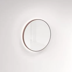 Saanti Handmade Double Trim LED Mirror 800mm - Brushed Copper